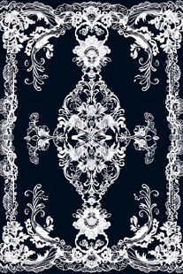 复古黑白花纹装饰图案