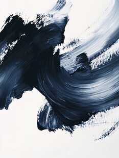 墨韵笔触抽象艺术画面