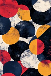 抽象多彩圆形图案背景