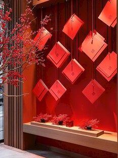 喜庆红封挂饰新春美陈