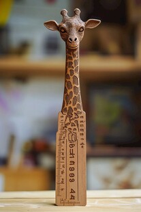 长颈鹿造型木质创意直尺