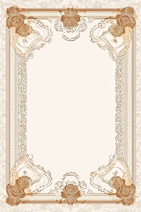 复古金色花纹装饰边框