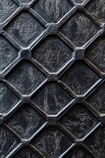 金属菱形网格纹理特写