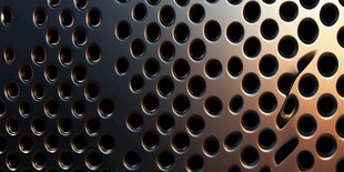 金属穿孔板纹理特写