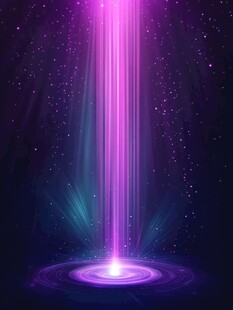 紫色炫光星空神秘特效
