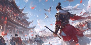 古风武将战场英姿