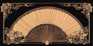 复古雕花折扇华丽设计图