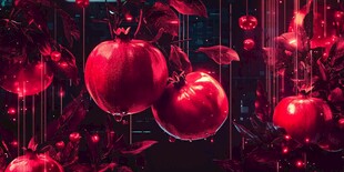 梦幻红果垂挂场景