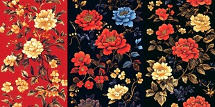 复古花卉图案设计