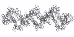 DNA分子结构线条艺术图