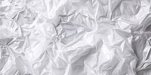褶皱银色铝箔纸纹理特写