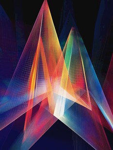 炫彩几何线条抽象艺术图案