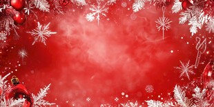 红色圣诞背景装饰图
