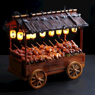 古风烤串摊模型