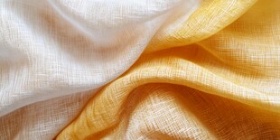 黄白交织的轻柔织物纹理