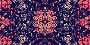 复古华丽民族风花纹图案