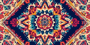 绚丽多彩民族风几何图案