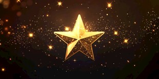 闪耀金色星星梦幻背景