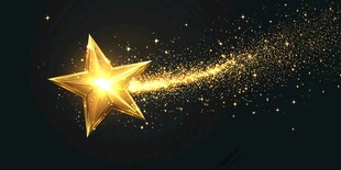 闪耀金星拖长尾梦幻画面