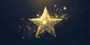 闪耀金星星光璀璨背景图