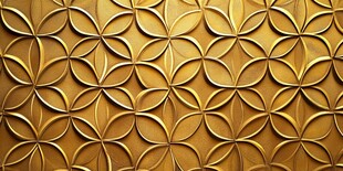 金色几何环形浮雕图案
