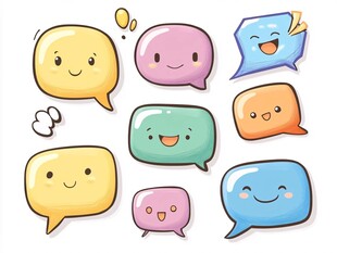 可爱表情对话气泡集合