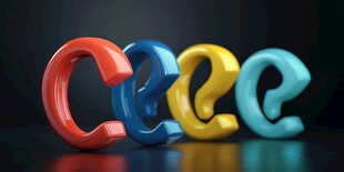 多彩立体字母造型展示