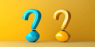 双问号造型 疑问的视觉呈现