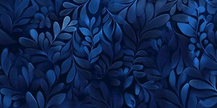 深蓝色叶形花纹背景图案