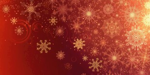 红色雪花背景梦幻素材