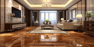 现代奢华风客厅室内效果图