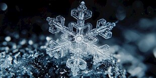 晶莹雪花特写 冬日之美