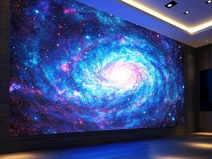 室内绚丽星空主题巨幅屏幕