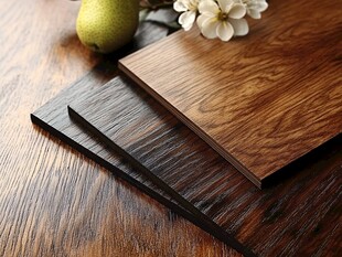 精美木纹板材与水果花卉