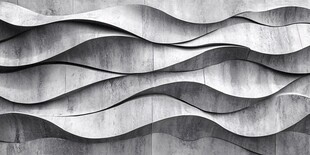 波浪纹理混凝土墙面