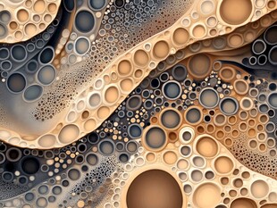 梦幻气泡纹理抽象艺术图