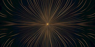 金色光线放射状抽象背景