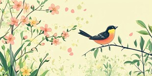 春日花鸟图