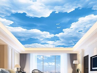 室内天空主题天花板装饰