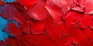 红色笔触纹理抽象艺术