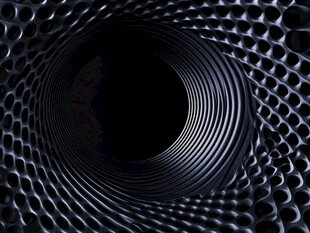 黑色蜂窝状立体隧道纹理