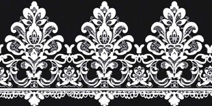 黑白复古花纹蕾丝图案