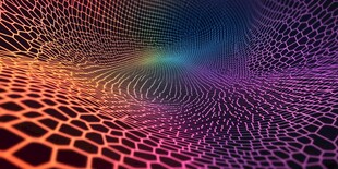 炫彩网格科幻风背景图案