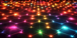 炫彩灯光网格背景图案