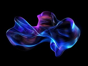 梦幻炫彩流动光影图形