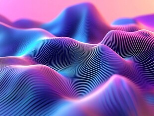 梦幻渐变波纹3D背景图