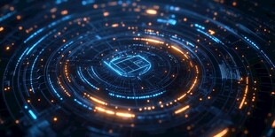 科技感环状数字未来图景