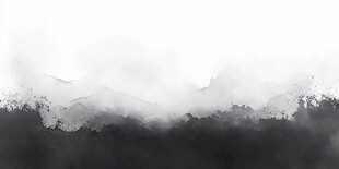 黑白水墨山水意境图