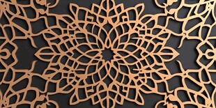 金色镂空花纹装饰图案