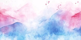 梦幻水彩山水背景图